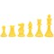 WE Games Color Bright Plastic Staunton Tournament Chess Pieces with 3.75 in. King - Half Chess Set of Chess Pieces Only, Yellow